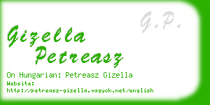 gizella petreasz business card